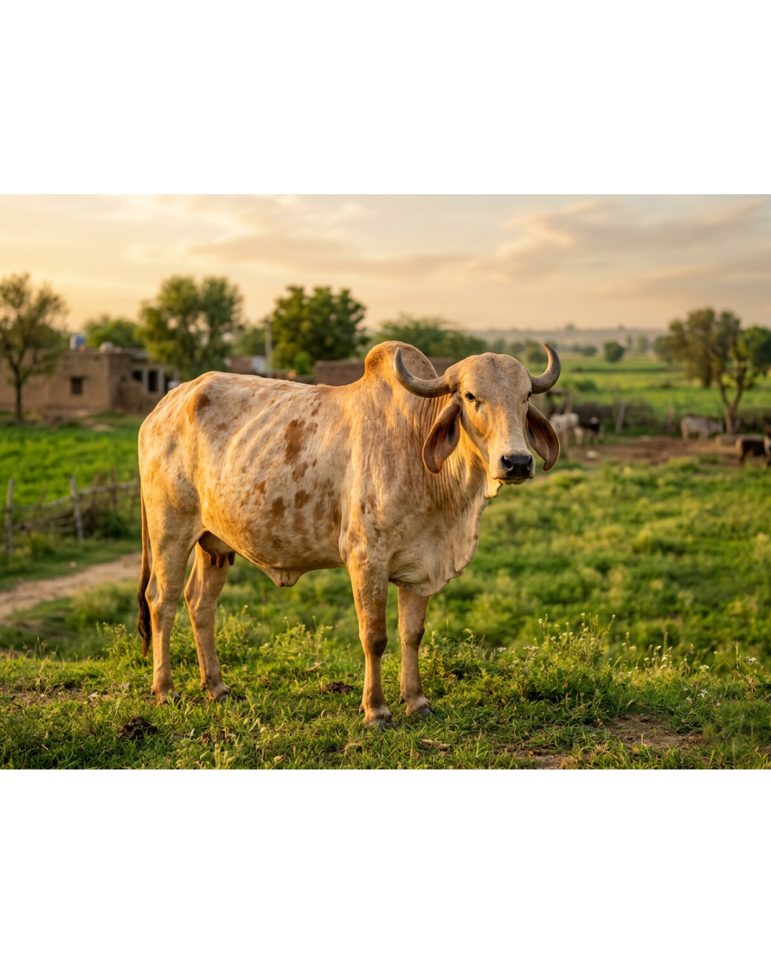 Desi Gir cow on ANAAD farm